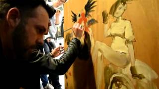 Live Painting by Ashley Woods and Rufus Dayglo at RVHK Part 2 [upl. by Atilrep]