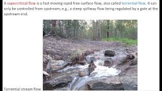 Subcritical and supercritical flow in open channel [upl. by Larkins]