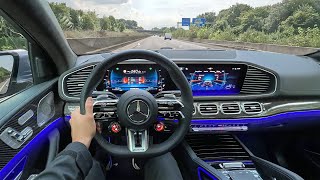 NEW 2025 Mercedes AMG GLE53 POV Drive Hybrid Coupe Facelift SOUND on the German Autobahn [upl. by Nawj325]