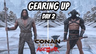 DAY 2 on a PvP Server  Conan Exiles [upl. by Davy]