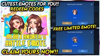 REDEEM NOW CLAIM LIMITED EMOTES FOR FREE TUTORIAL  MLBB [upl. by Cavit]