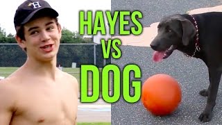 Hayes Grier Dog Fetch Fail [upl. by Einhpets]