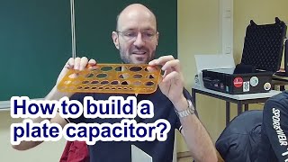 Measurement of the capacitance of a plate capacitor with different areas amp distances using LCR meter [upl. by Ntisuj]