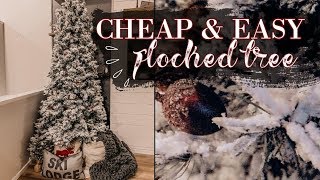 HOW TO PERMANENTLY FLOCK YOUR OWN TREE  DIY FLOCKED TREE  CHRISTMAS 2019 [upl. by Nahgrom]