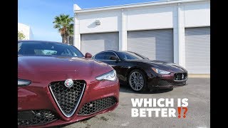 Alfa Romeo Giulia vs Maserati Ghibli Which Car Looks Better [upl. by Idolem]