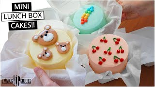 EASY Mini LUNCH BOX CAKES 🎒🍰 [upl. by Rikahs551]