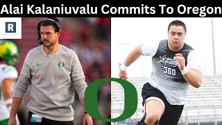 Alai Kalaniuvalu Commits To Oregon  Oregon Ducks Recruiting News [upl. by Einegue]