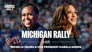 MI Rally with Vice President Harris and Michelle Obama [upl. by Jannery]