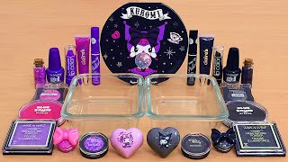 Purple Pink vs Black  Mixing Makeup Eyeshadow Into Slime ASMR [upl. by Adnaluoy176]