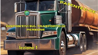 PATENTE C  CE  disposizione sul trasporto di persone lezione 1  patentistellari [upl. by Irol]