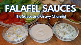 Three Falafel Sauces  Creamy Tahini  Fresh Dill and Cucumber  Zesty Lemon  Sauces for Falafel [upl. by Sadnalor]