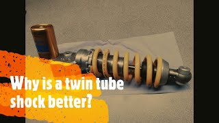 Why is a twin tube shock better Ohlins TTX shock absorber stripped [upl. by Ponzo]