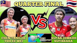 QF🇲🇾CHEN TANG JIETOH EE WEI 🆚️ 🇹🇭SUPAK JOMKOHSUPISSARA PAEWSAMPRAN🔥‼️swissopen2024 [upl. by Hardi]