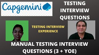 Capgemini Testing Interview Experience  Real Time Interview Questions and Answers 3 YOE [upl. by Nivlak472]