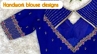 Handwork  Embroidery Work Blouse Designs [upl. by Abil]