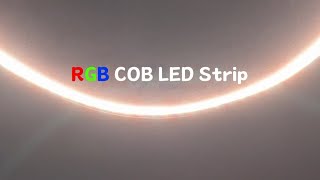 RGB COB LED Strip Light Color Changing Dimmable Strip Light DC24V for TV Bedroom Party Decoration [upl. by Henryetta]