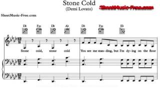 Stone Cold Sheet Music Demi Lovato Piano Sheet Music [upl. by Idnar]