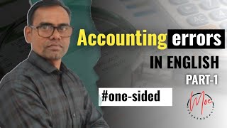 accounting errors class10  rectification of one sided errors  account [upl. by Enowtna]