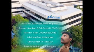 Micron Technology Hiring Freshers Graduate for Associate Data EngineerNthetechee [upl. by Kimmy]