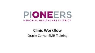 19 Cerner Clinic Workflow [upl. by Anomas340]