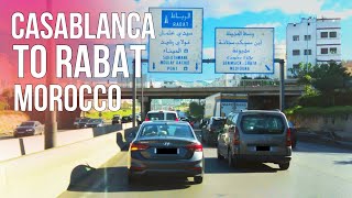 4K Driving in Morocco as a Tourist  Drive from Casablanca to Rabat [upl. by Armmat958]