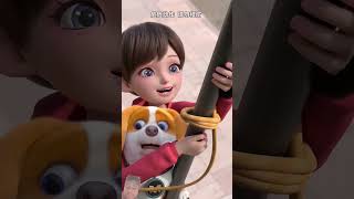 The Great Puppy Escaping Story very emotional 😅 cartoon animation funny puppiesandkids pibble [upl. by Anaila]