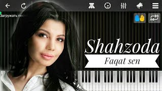 ShahzodaFaqat sen Karaoketekstqoshiq matnikaverpianinogitaraslow version ШахзодаТолька ты [upl. by Azer]