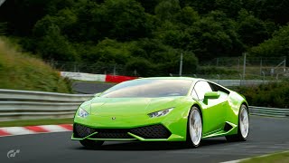 Taking on the Nurburgring withLamborghini Huracan LP6104 15 Gran Turismo 7 [upl. by Aicela]