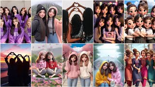 100 girls friendship dp photos 2024best friend dpfriends dp cartoon Girls besties dp photos। [upl. by Neesay369]