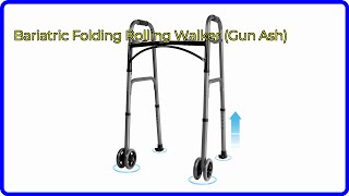 REVIEW 2024 Bariatric Folding Rolling Walker Gun Ash ESSENTIAL details [upl. by Olenolin]