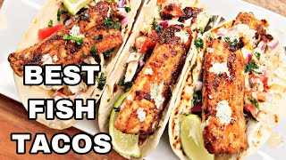 Easy MouthWatering Fish Tacos  How To Make Fish Tacos [upl. by Asilenna]