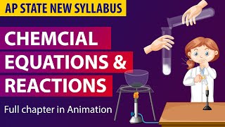 Chemical Equations Full chapter Explanation in Telugu  Class10 AP state new Syllabus  CBSE [upl. by Aikat]