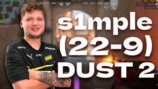 CS2 POV NAVI s1mple 229 rt181 vs FACEIT dust 2  FACEIT PRO DEMO [upl. by Nnaeirelav]