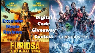 DIGITAL CODE GIVEAWAY CONTEST FURIOSA amp GHOSTBUSTERS FE  DEADLINE FRI 823 1159PM EST859PM PST [upl. by Yllime]