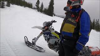 Snow Biking amp Snowmobiling in Cooke City Montana [upl. by Kikelia]