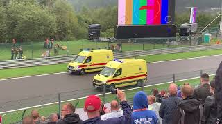 Emotional Tribute to Anthoine Hubert at SpaFrancorchamps F1journaalbe [upl. by Hazmah]