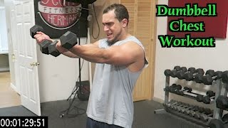 Intense 5 Minute Dumbbell Chest Workout [upl. by Burack]