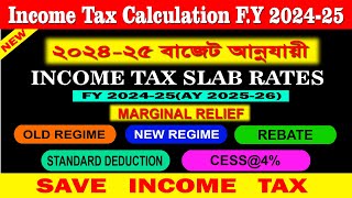 Income Tax Calculation 202425  How To Calculate Income Tax FY 202425  New Tax Slab Rates 202425 [upl. by Langelo]