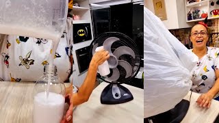 Ventilador sujo e empoeirado nunca mais Dica simples e fácil para limpar o ventilador 🧙‍♀️🧹 [upl. by Dewayne]