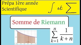 Limite de somme des 2 sur kn Somme de Riemann Elégant Prépa Post Bac [upl. by Ezzo130]