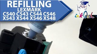 How to Refill LEXMARK C540 C543 C544 C546 X543 X544 X546 X548 Cartridges [upl. by Allan]