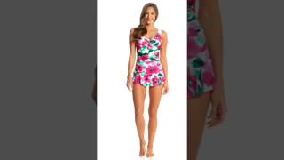 Ceeb Hibiscus Skirted One Piece Swimsuit  SwimOutletcom [upl. by Ahsina698]