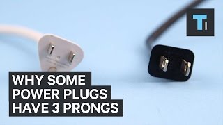 Why some power plugs have 3 prongs instead of 2 [upl. by Marrissa]