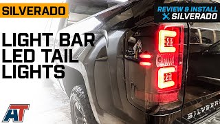 20162018 Silverado 1500 Light Bar LED Tail Lights Smoked Review amp Install [upl. by Llien]