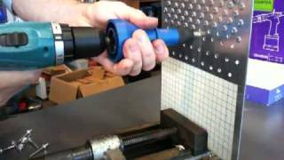 Dafra Cordless Rivet Attatchment installing pop rivets wwwdafracomau [upl. by Nosila]