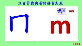 ㄅㄆㄇ注音符號與漢語拼音對照  Traditional Chinese Pinyin amp China Pinyin Reference [upl. by Ardnauq659]