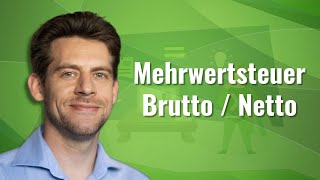 Mehrwertsteuer Brutto Netto in Excel berechnen mit Schaubild [upl. by Yeleek]