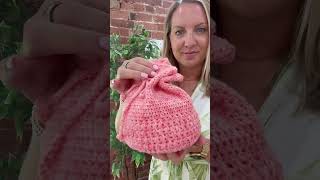 Crochet Drawstring Bag Pattern crochet crochetbag [upl. by Heiney]