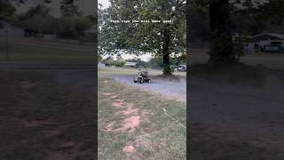 His first time on a automatic 🤣 dad pops fast fun 3generations race atv lt80 suzuki viral [upl. by Hoy]