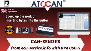 Speed up the work of inserting bytes into the buffer CANSENDER from ecuservice with UPA USBS [upl. by Bever580]